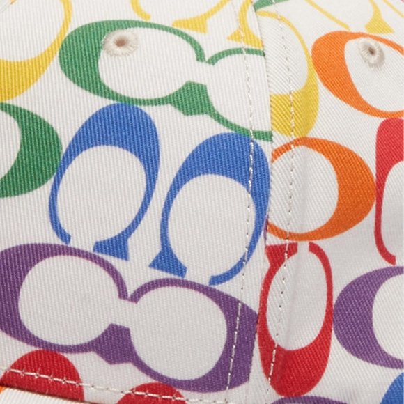 🌈 Coach Rainbow Signature Baseball Hat - Picture 2 of 5